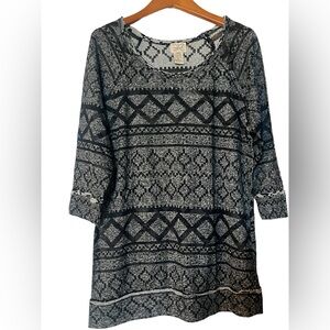 Women’s Black and Grey Blouse Shirt